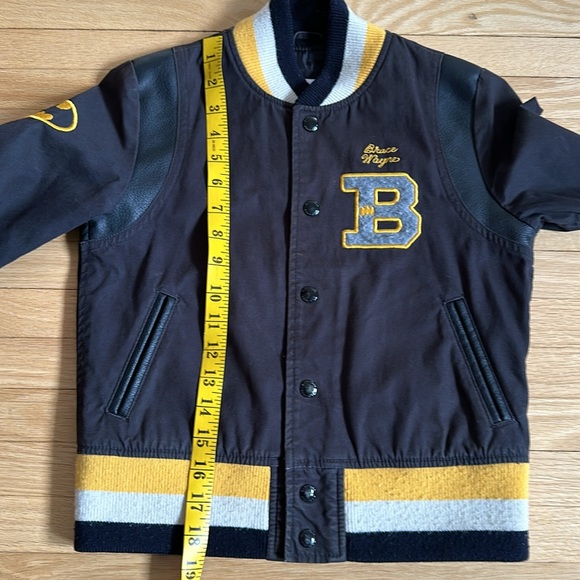 Gap kids DC black and yellow Batman varsity bomber jacket small - Picture 9 of 10
